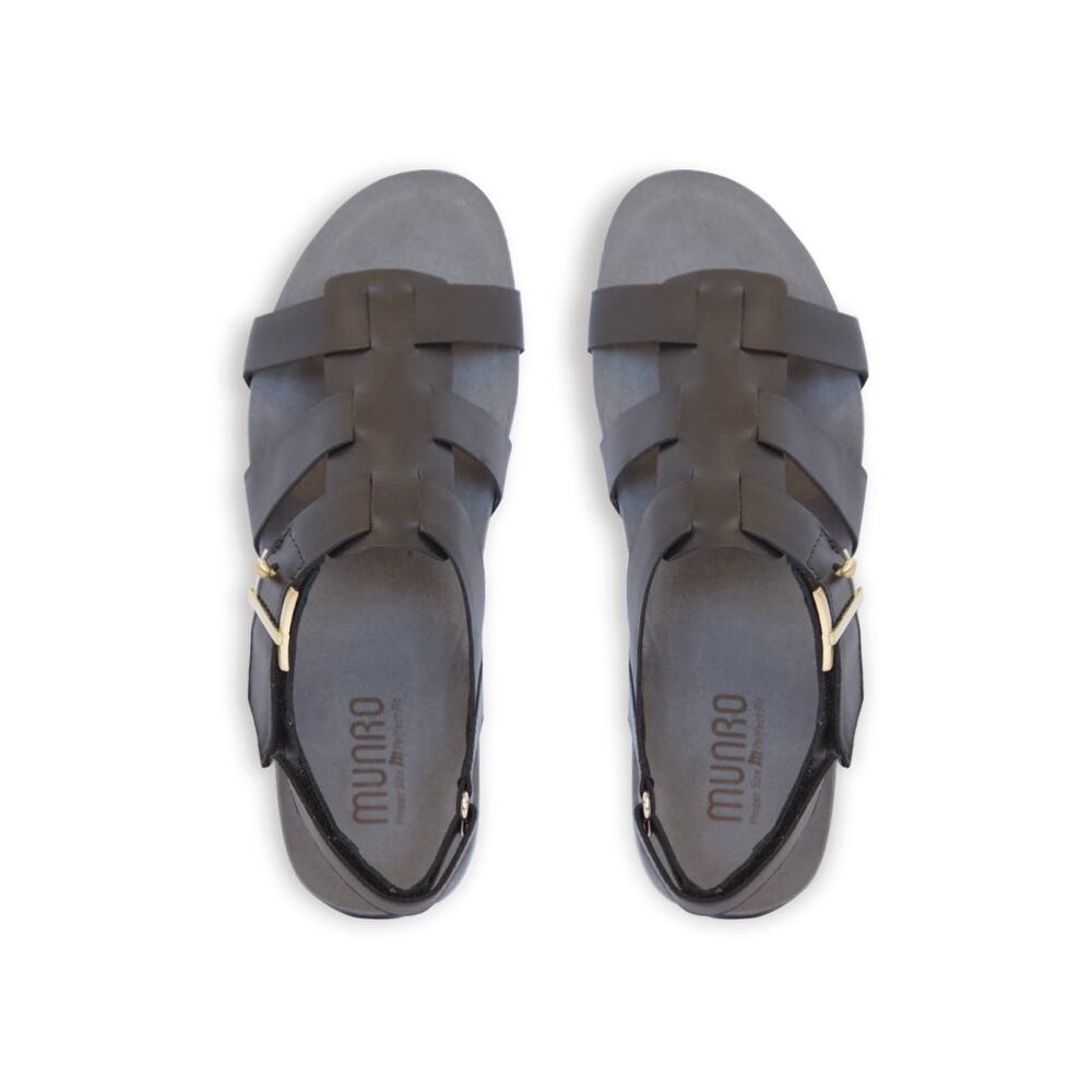 Munro Flynn Black Fisherman Platform Sandals Women’s Size 10.5